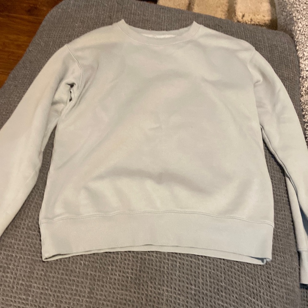 TNA Cozy AF pale blue crew sweatshirt